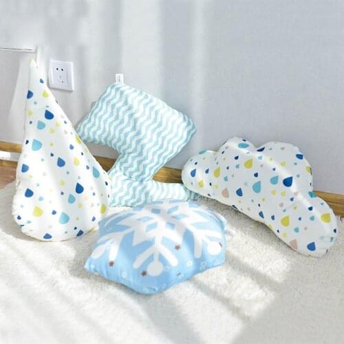 Nordic Clouds/Lightning/Snowflake Seat/Back Cushion Soft Cartoon Raindrops Kids Room Decorative Pillows Children Sleep Cushion