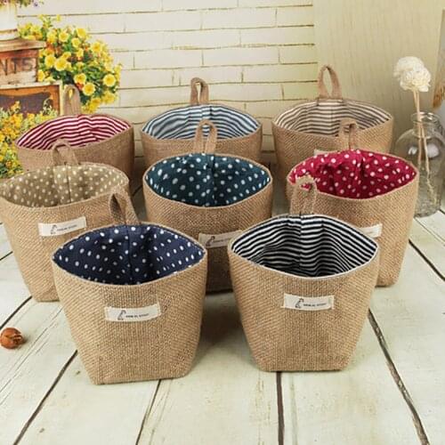 Folding Laundry Basket Solid Color Storage Barrel Cotton Linen Dirty Clothes Storage Box Toy Bra Sock Storage Basket For Home