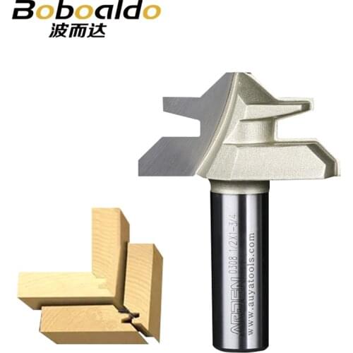 1/2 Shank Two flute Miter Lock Jointer Cutter Fresas Para Router Woodworking Tool 45 Deg Tenon Router Bits Arden Router Bit