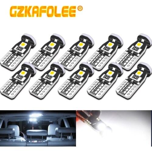 10PCS T10 Led Bulb W5W led CANBUS 168 194 Car Signal Lamp Dome Reading License Plate Light Car Interior Lights