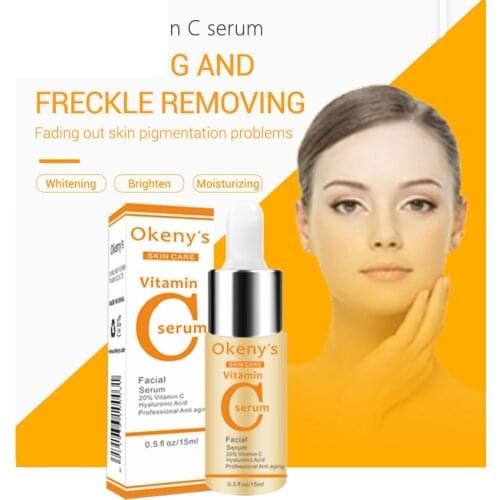 15ml Vitamin C Serum VC Removing Dark Spots Freckle Speckle Fade Ageless Skin Care Whitening Face Anti Winkles Essence Beauty