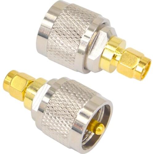 2 Pieces SMA - UHF Adapter SMA Plug Male to UHF Plug Male straight Connector