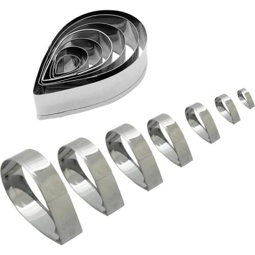 High Quality 7pcs/set Stainless Steel Rose Petal Cookie Cutter Mold Pastry Mould Sugarcraft Cake Decorating Tool