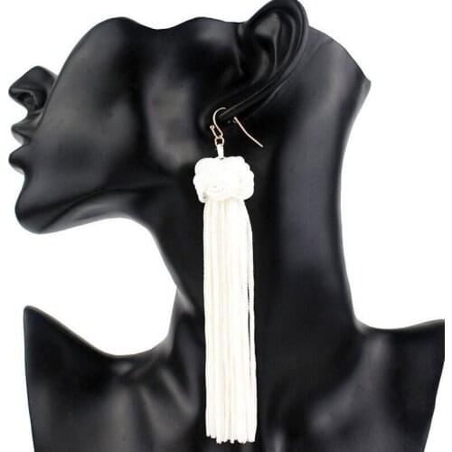 8Seasons Fashion Drop Earrings For Women Colorful Tassel Pendant Exaggerated Jewelry Girl Gift Charms Earrings,1 Pair