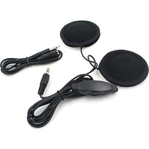 80% Dropshipping!! Universal Motorcycle Helmet Inside Headset Stick-on Line Control Music Earphone