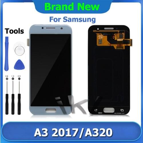 A3 2017 Super AMOLED LCD Display Touch Screen Digitizer Assembly For Samsung Galaxy A320 Screen Replacement Pantalla SM-A320F