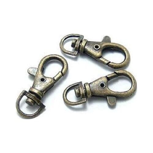 Diy accessories metal keychain high quality lobster clasp keychain 38x15mm 10 bag