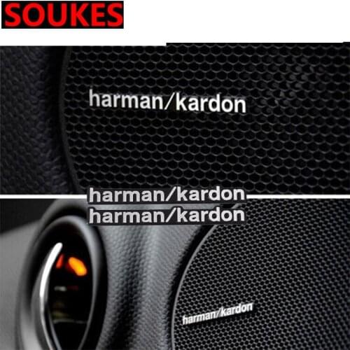Car Audio Stickers Car-Styling For Harman/Kardon For BMW X5 E53 E70 E30 M E87 G30 Opel Astra H J G Insignia Mokka Corsa