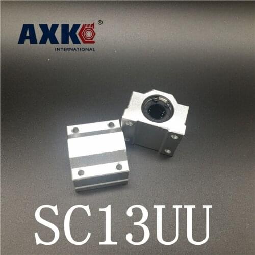 Axk Sc13uu 13mm 2pcs /lot Standard Linear Axis Ball Bearing Block With Bush, Pillow Block Linear Unit For Cnc Part