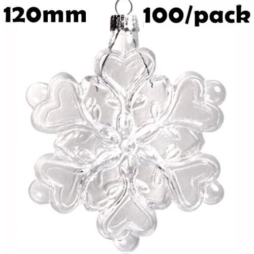 Free Shipping DIY Paintable Christmas Xmas Decoration Ornament/Ball 120*25mm Snowflake, 100/Pack