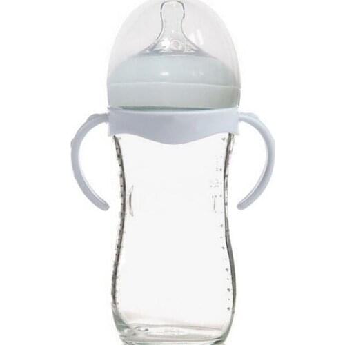 Newborn Baby Bottle Water Bottle Shelf With Handle Non-Slip Baby Feeding Wide Mouth Breast Milk Bottle PP Grip Handle Accessory