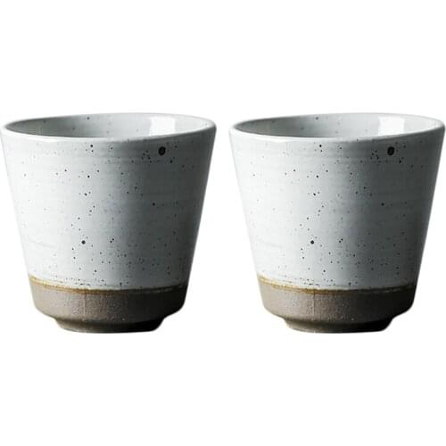 Tea Cup 230ml Japanese Cup Pottery Tea Bowl Ceramic Cups Vintage Teacup Kung Fu Teaware Drinkware Container Handmade Pu'er Bowls