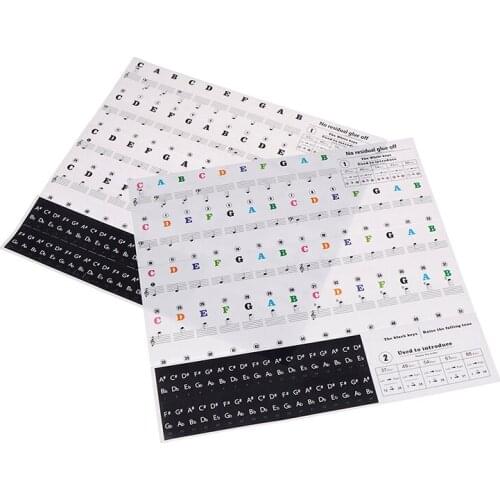 Electronic Piano Keyboard Sound Name Stickers Key Sticker Piano Stave Music Decal Label Note Sticker 49 54 61 88 Keys