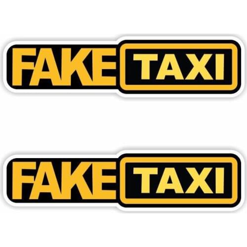FAKE TAXI Drift Sign Funny Reflective Car Sticker Window Vinyl Decal Self Adhesive Emblem Badge Universal For Honda Toyota BMW