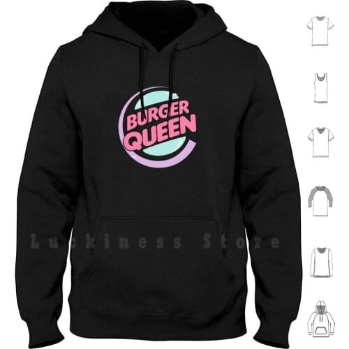 Burger Queen Hoodie Long Sleeve Burger King Burgerking Fastfood Tumblr Pastel Pastel Goth Goth Funny Placebo