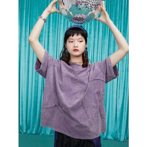 IRINACH420 Spring Summer 2021 Original Design New Arrivals Oversized Distressed Short Sleeves T Shirt Women