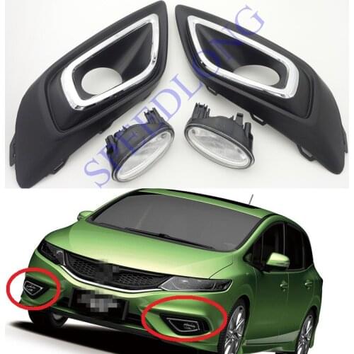 1 Set Without bulbs front fog lamps lights and covers bezel kits for For HONDA JADE 2014-2016