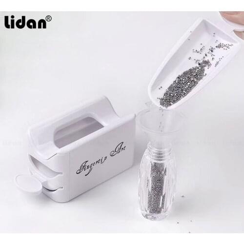 Make up Nail powder recycling box Nail Glitter Storage Box Nail Art Tool Double Layer French Nail Powder Box