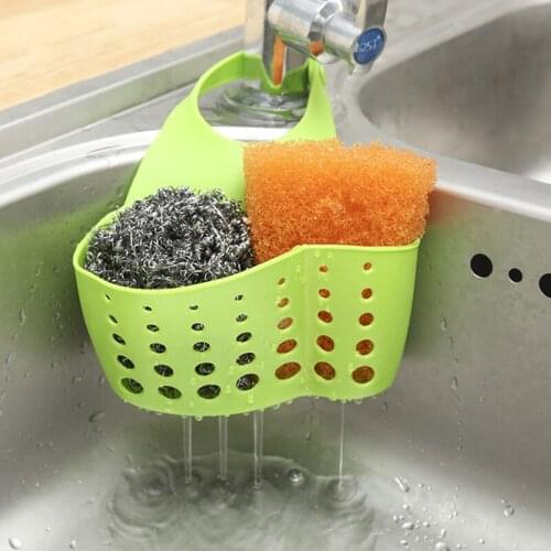 Kitchen rack DIY storage hanging basket household silicone drainage basket drain bag kitchen gadgets trending products 2020