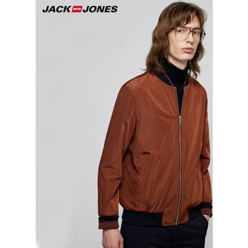 JackJones Mens autumn solid color long-sleeved baseball Jacket Coat 219321543