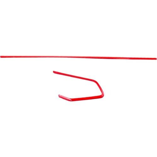 2Pcs/Set Car LHD ABS Co-pilot Red Console Dashboard Strips Cover Trim Decal Fit For Honda Civic 2016 2017 2018 2019 2020