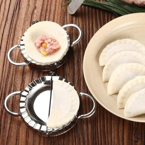 Stainless Steel Dumpling Maker 3 Pcs Small Medium and Large Dumpling Mold Dough H58C