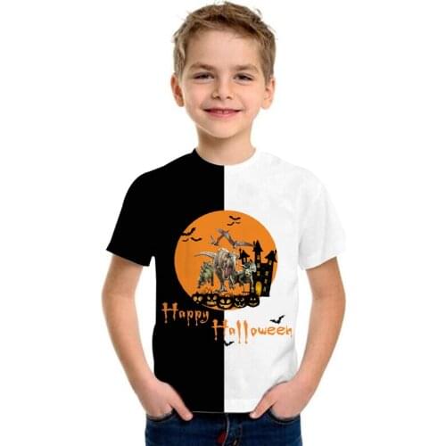 New Arrival Boys T-shirts Funny Anime Dinosaur Cartoon Print Childrens Clothing Tshirt Summer Harajuku Girls T Shirts 3d Tops