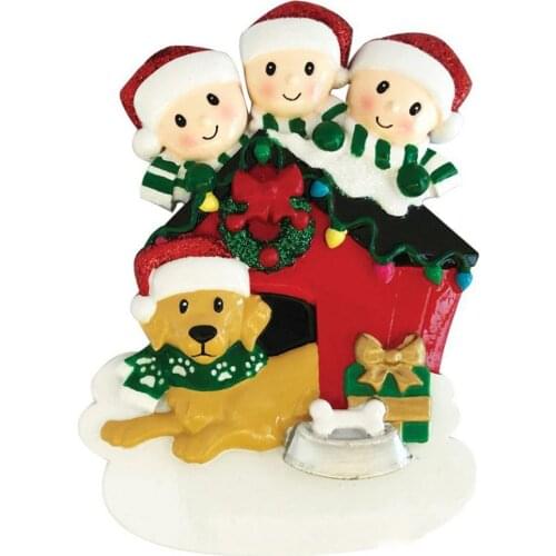 New year Christmas Ornaments Family Decoration With Dog Pets Personalized Hanging Pendants Party Home Santa Claus Gift for 2020