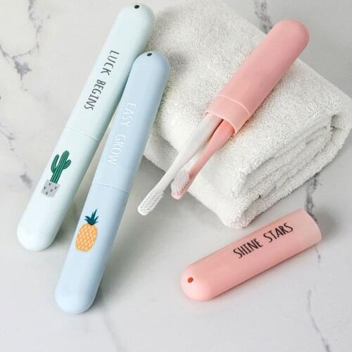 Portable Cartoon Toothbrush Box Travel Washing Case Tooth Cleaning Storage Container Cover Outdoor Organizer