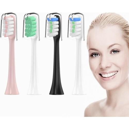 4pcs For Soocas X3 Toothbrush Head Replacement Brush Head For Soocas X5 Nozzle Foodgrade For Soocas X3 Electric Toothbrush Heads