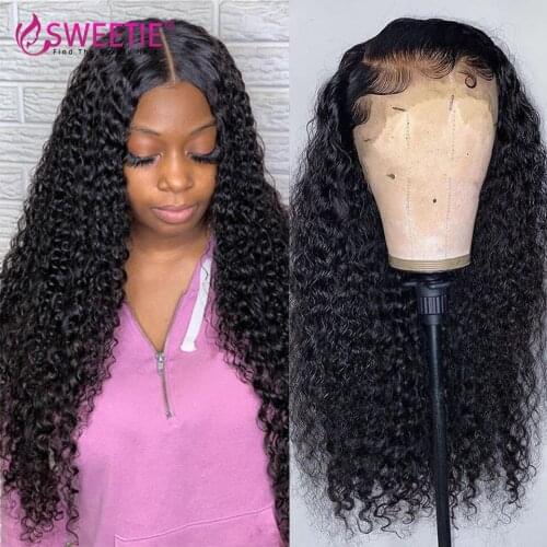 Sweetie 150% Destiny Curly Human Hair Wigs With Baby Hair 13x4 13x6 Lace Front Wigs 8-24 inch Glueless Brazilian Remy Hair Wigs