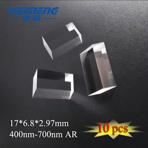 Weimeng Rhombic Prism 17*6.8*2.97mm 400nm-700nm AR coating H-K9L for laser machine & Laboratory & Optics & Medicine