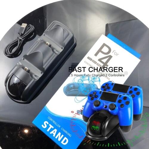 For PS4 Controller Charging Dock Station For Play Station 4 Dual Charger Stand with Status Display Screen for PS4/PS4 Slim/Pro