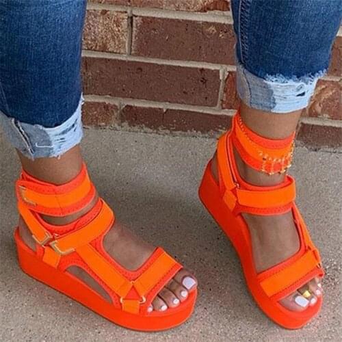 2020 Brand New Lady Platform Sandals High Quality Summer Gladiator Sandals Pink Women Casual Party Wedges Shoes Woman 34-44