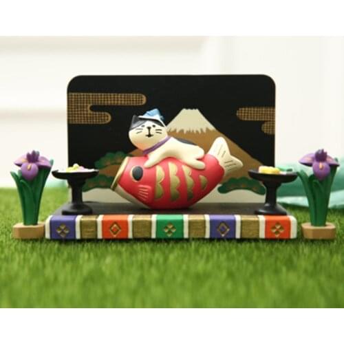 ZOCDOU 1 Piece Climbing Three-hair Cat Model Small Statue Little Figurine Crafts Figure Ornament PVC DIY Miniatures