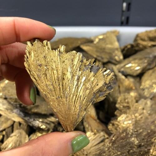 1pcs Natural Fan-shaped black tourmaline plating purple blue yellow Original Stone Healing Reiki Crystal Mineral Specimen