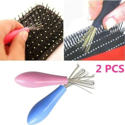 2Pcs/4Pcs Fashion Hair in Comb Cleaner Cleaning Remover Embedded Plastic Comb Keyboard Cleaner Tool Random Color
