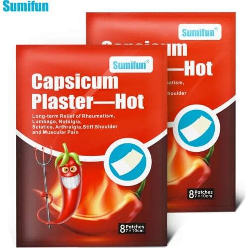 24Pcs/3Bags Capsicum Plaster Arthritis Pain Relieving Patches Knee Rheumatism Muscle Strain Plaster Knee Joint Ache Patch D0673