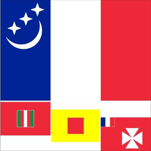 40 French overseas colonies FLAG 3X5FT 100D Polyester Double Stitched High Quality Flag Montagnard country South Indochina