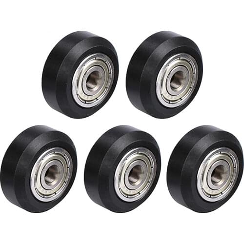 5pcs CNC Openbuilds Plastic wheel POM with 625zz MR105zz Idler Pulley Gear Passive Round Wheel Perlin Wheel V type for V-Slot