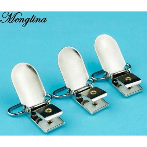 50PCS 39*25MM Lead Free Metal Baby Pacifier Clips Suspender Clip with Plastic Resin Teeth DIY Crafts Supplies Accessories Hook