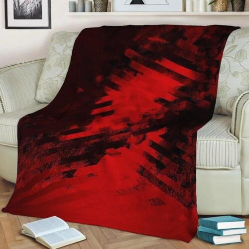 Abstract Geometric Pattern 3D Printed Velvet Plush Throw Fleece Blanket Bedspread Sherpa Blanket Home Decora
