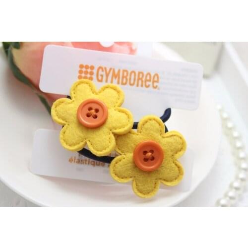 F13 New Cute Baby Kids Headwear HairpinsElastic hair bands Handmade Dots Hair Clips Girls Hair Accessories