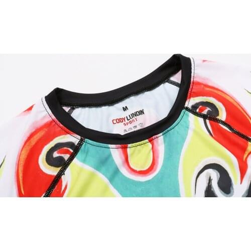 Customized Logo sublimation short sleeve rashguard MMA BJJ shirts sports wear Jogging running Gym design