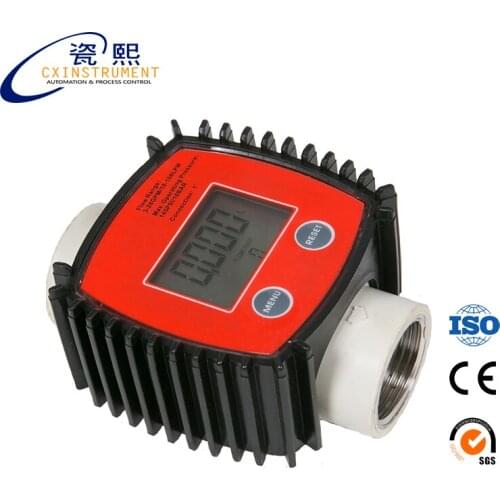K24 12~120 M/min Measuring range G1 inch PA Nylon Local LCD display Digital fuel flow meter