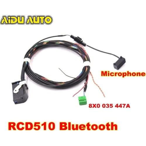 FOR VW Bluetooth Wiring Harness cable 8X0035447A For RCD510 RNS510 Tiguan GOLF Jetta Passat CC With Microphone 8X0 035 447 A
