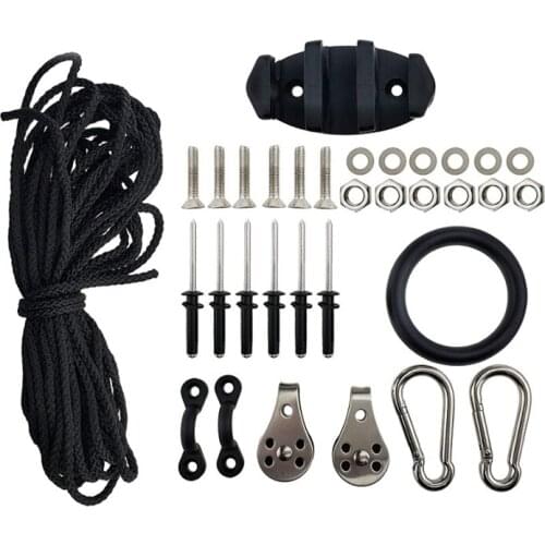 Anchor Trolley Kit Inflatable Sturdy Kayak Canoe Anchor Car Kit System with Accessorys