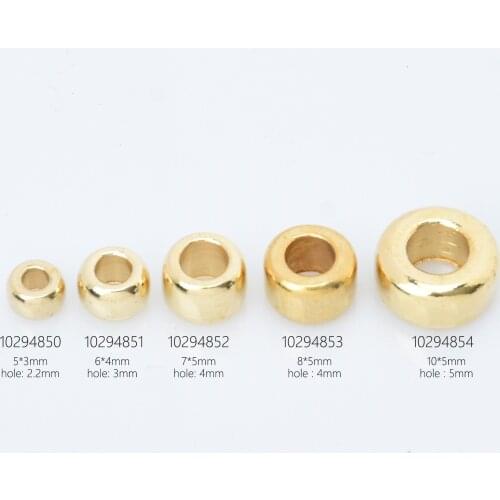 Brass Round Spacer Beads Metal Spacer Beads Spacer Loose Jewelry beads Wholesale Beads 100pcs