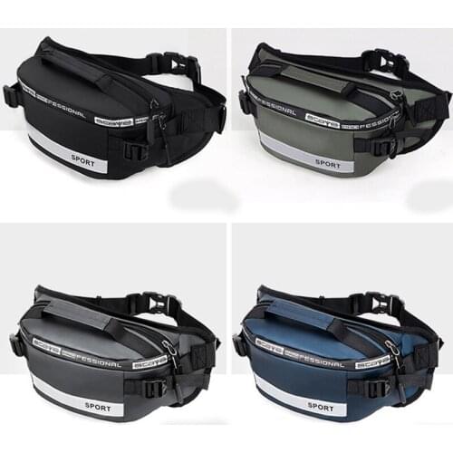 Fashion Mens And Womens Cloth Waist Bag Universal Fanny Pack Sports Travel Outdoor Solid Color Chest Bags