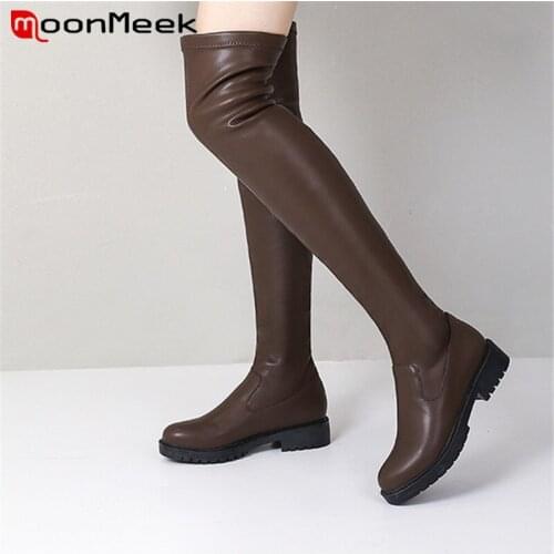 MoonMeek 2022 New Arrival Women Winter Boots Fashion Hot Sale Over The Knee Boots Modern Shoes Comfortable Sexy Platform Boots